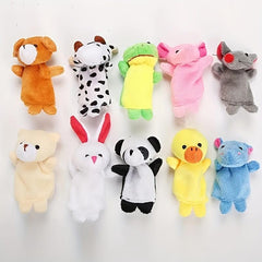 10pcs Baby Plush Toy Animal Finger Puppet - Educational Children Toys