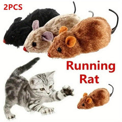 Wind Up Plush Mouse Toy For Indoor Cats