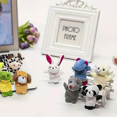 10pcs Animal Finger Doll Bedtime Story Plush Toy Set