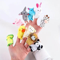 10pcs Animal Finger Doll Bedtime Story Plush Toy Set