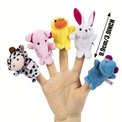 10pcs Animal Finger Doll Bedtime Story Plush Toy Set