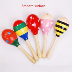 Wooden Sand Hammer & Cartoon Maracas Set