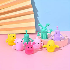 10pcs Monster Stretchy Finger Puppets Fidget Toys Kids Educational Finger Toy