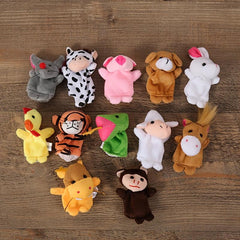 Finger Puppet Set Stuffed Animal Dolls Early Education Storytelling