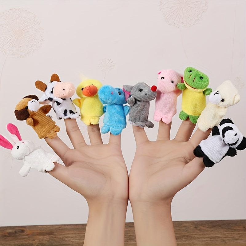 Finger Puppet Set Stuffed Animal Dolls Early Education Storytelling