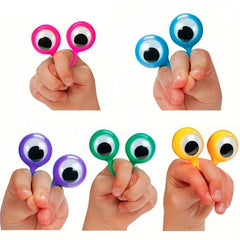 10pcs Eye Finger Puppets Googly Eyeball Ring Party Favor Toys