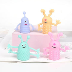 10pcs Mini Finger Doll Tricky Toy Little Demon Rubber Finger Monster Cover