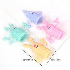 10pcs Mini Finger Doll Tricky Toy Little Demon Rubber Finger Monster Cover