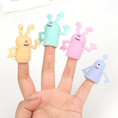 10pcs Mini Finger Doll Tricky Toy Little Demon Rubber Finger Monster Cover