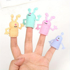 10pcs Mini Finger Doll Tricky Toy Little Demon Rubber Finger Monster Cover