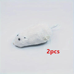 Interactive Cat Plush Mouse Jumping Toy, Set of 2, Assorted Holidays