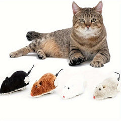 Interactive Cat Plush Mouse Jumping Toy, Set of 2, Assorted Holidays