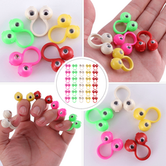 10pcs Finger Eye Puppet Toy Eyeball Rings Funny Game Educational Kids Party