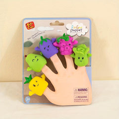 5pcs PVC Fruit Finger Puppets Educational Puppets Kids Baby Finger Toys