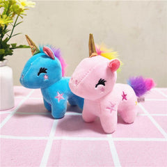 Rainbow Unicorn Doll Plush Toy Keychain Small Pendant Girl Pink