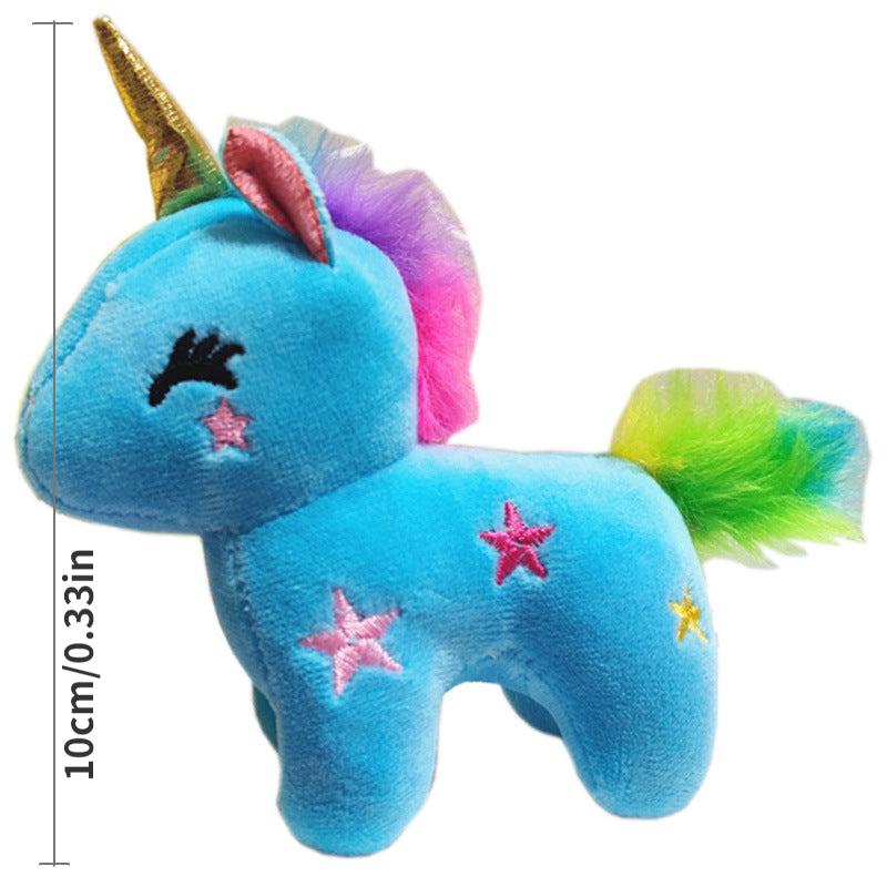 Rainbow Unicorn Doll Plush Toy Keychain Small Pendant Girl Pink