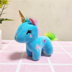 Rainbow Unicorn Doll Plush Toy Keychain Small Pendant Girl Pink