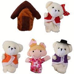 5pcs Finger Puppets Fairytale Goldilocks & Three Bears For Kids Educational Toys