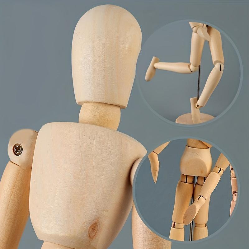 1pc Puppet Cartoon Tool Wooden Figure Sketch Movable Mannequin Joint Figure