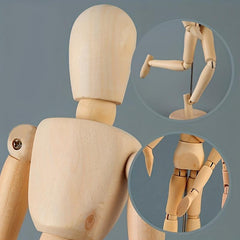 1pc Puppet Cartoon Tool Wooden Figure Sketch Movable Mannequin Joint Figure