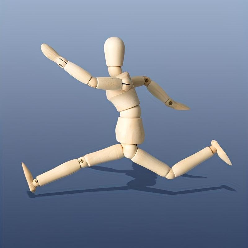 1pc Puppet Cartoon Tool Wooden Figure Sketch Movable Mannequin Joint Figure