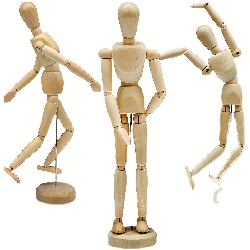 1pc Puppet Cartoon Tool Wooden Figure Sketch Movable Mannequin Joint Figure