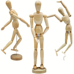 1pc Puppet Cartoon Tool Wooden Figure Sketch Movable Mannequin Joint Figure
