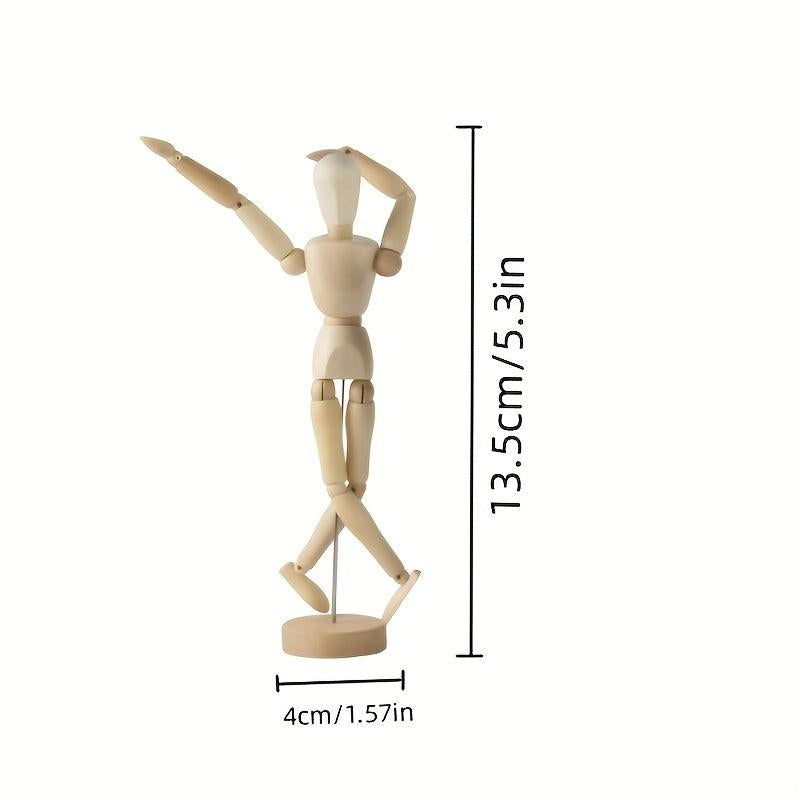 1pc Puppet Cartoon Tool Wooden Figure Sketch Movable Mannequin Joint Figure