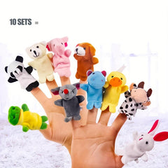 10pcs Animal Finger Dolls Baby Interactive Toys