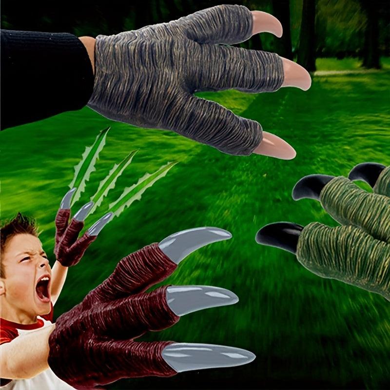 Dino Hand Puppet Gloves Soft Rubber Toy T-Rex Claws