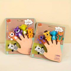 Cartoon Animal Hand Puppet PVC Finger Toy Finger Puppet Children's Educational