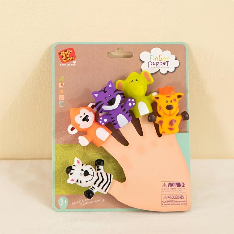 Cartoon Animal Hand Puppet PVC Finger Toy Finger Puppet Children's Educational