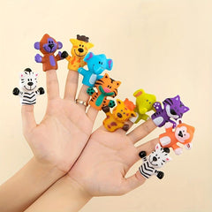 Cartoon Animal Hand Puppet PVC Finger Toy Finger Puppet Children's Educational