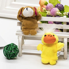 Small Animal Finger Puppets Set - Double Legged Hand Puppets