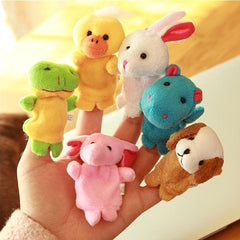 Small Animal Finger Puppets Set - Double Legged Hand Puppets