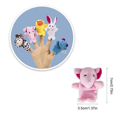 Small Animal Finger Puppets Set - Double Legged Hand Puppets