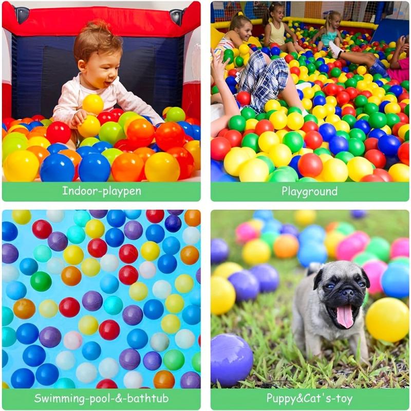 50pc Ball Pit Balls Crush Proof Bright Colors Reusable Play Toys For Kids