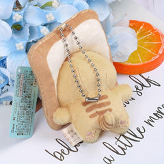 Bread Cat Toast Cat Plush Doll Pendant Small Yellow Cat Hanging Ornament