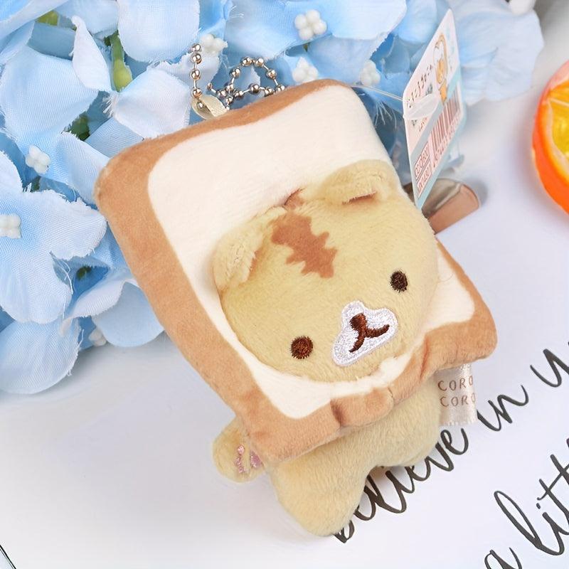 Bread Cat Toast Cat Plush Doll Pendant Small Yellow Cat Hanging Ornament