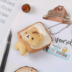 Bread Cat Toast Cat Plush Doll Pendant Small Yellow Cat Hanging Ornament