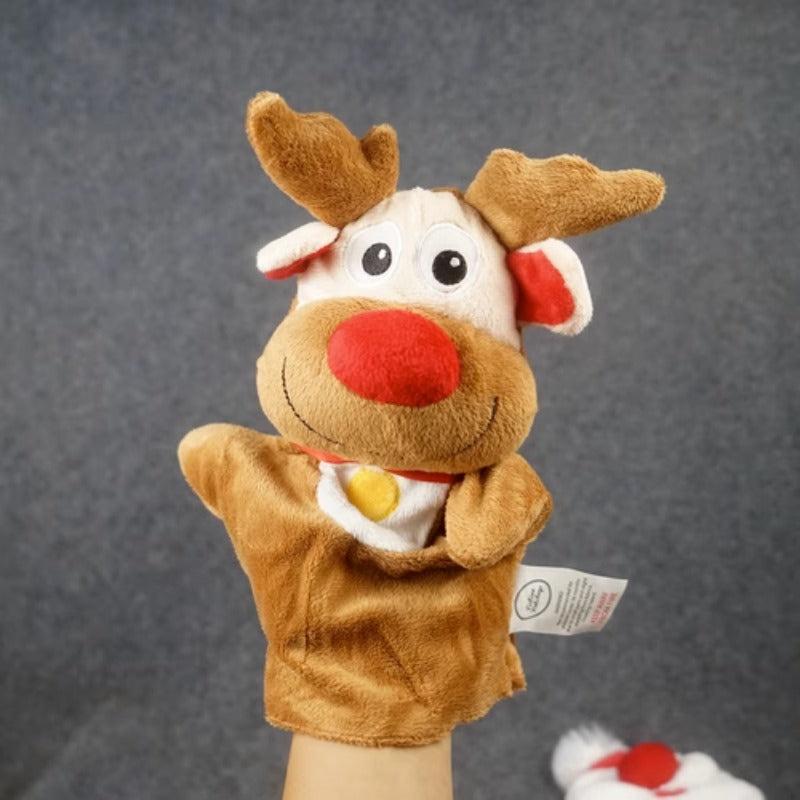 Santa Claus & Elk Puppet Interactive Christmas Toy