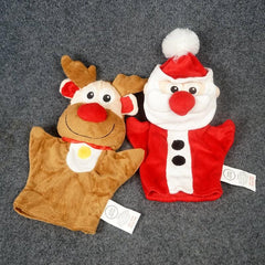 Santa Claus & Elk Puppet Interactive Christmas Toy