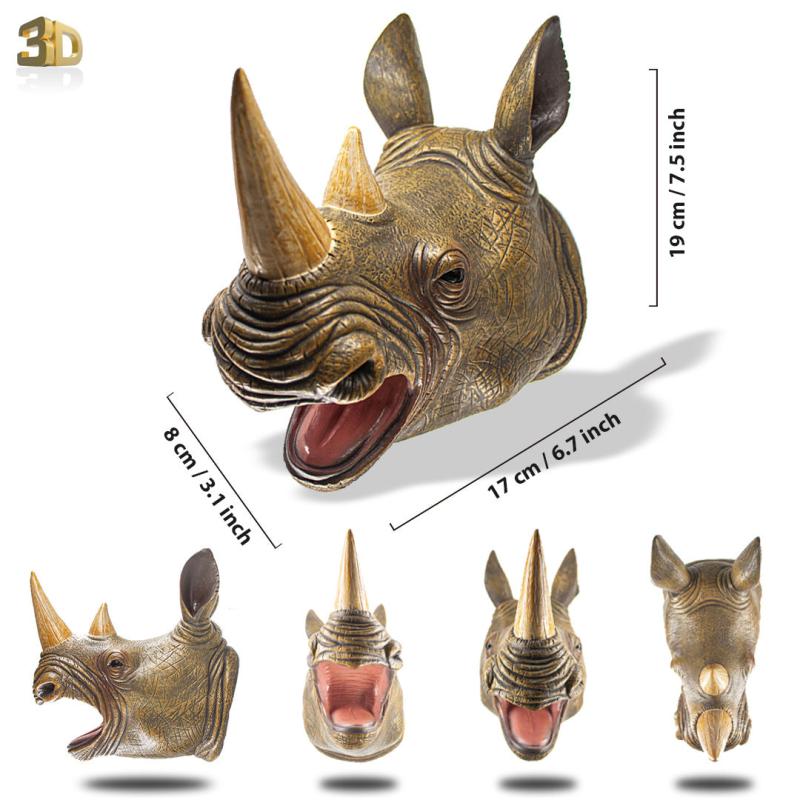 1pc Animal Hand Puppets Realistic Rubber Dinosaur Simulation Toy