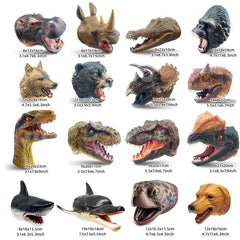 1pc Animal Hand Puppets Realistic Rubber Dinosaur Simulation Toy