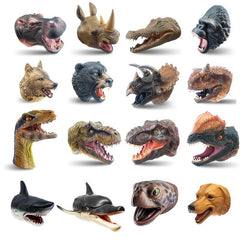 1pc Animal Hand Puppets Realistic Rubber Dinosaur Simulation Toy