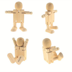 Wooden Robot Doll Joints for Mannequin Coloring