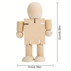 Wooden Robot Doll Joints for Mannequin Coloring