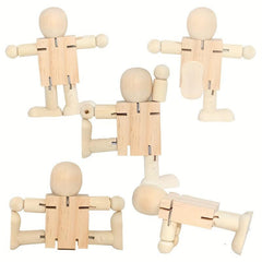 Wooden Robot Doll Joints for Mannequin Coloring