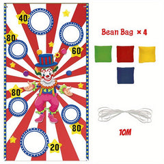 Clown Theme Birthday Party Beanbag Game Set