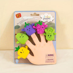 5pcs PVC Fruit Series Finger Puppet Educational Puppet Fruit Finger Toy